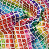 Lamé Rainbow Check White 1