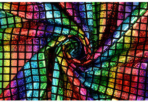 Lamé Rainbow Check Black 2