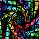 Lamé Regenbogen Karo Schwarz 2