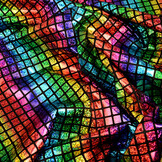 Lamé Rainbow Check Black 2