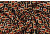 Viscose Punta Di Roma Chain Navy Red