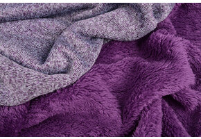 Gebreide Jogging, Bont Melange Paars