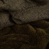 Sweatstoff Gestrickt, Bunt Melange Armeegrün