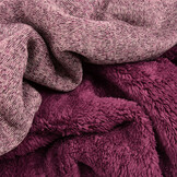 Sweatstoff Gestrickt, Bunt Melange Alpenveilchen Rosa