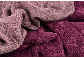 Knitted Jogging, Fur Melange Cyclamen Pink