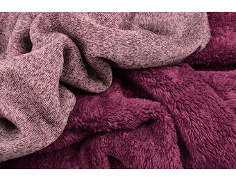 Sweatstoff Gestrickt, Bunt Melange Alpenveilchen Rosa