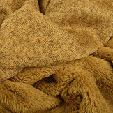 Knitted Jogging, Fur Melange Ocher Yellow