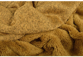 Knitted Jogging, Fur Melange Ocher Yellow