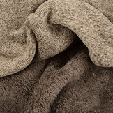 Knitted Jogging, Fur Melange Taupe