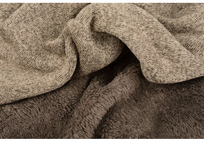 Gebreide Jogging, Bont Melange Taupe