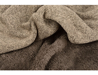 Knitted Jogging, Fur Melange Taupe