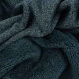 Sweatstoff Gestrickt, Bunt Melange Petrol