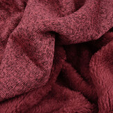 Sweatstoff Gestrickt, Bunt Melange Weinrot