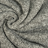 Sweatstoff Gestrickt, Bunt Melange Schwarz Grau