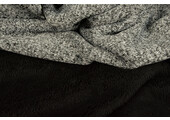 Sweatstoff Gestrickt, Bunt Melange Schwarz Grau