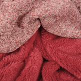 Knitted Jogging, Fur Melange Red