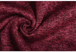 Knitted Fleece 3-Tone Wine Red