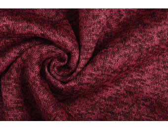 Strickfleece 3-Tone Weinrot