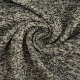 Strickfleece 3-Tone Schwarz Grau