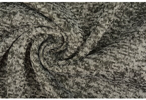 Strickfleece 3-Tone Schwarz Grau