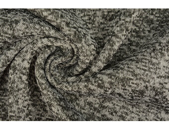 Strickfleece 3-Tone Schwarz Grau