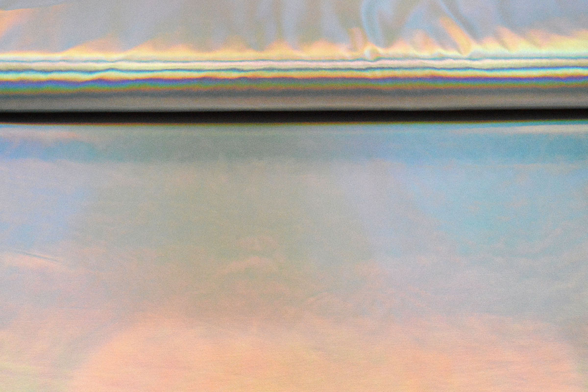 Lamé Holografisch Neon Zilver
