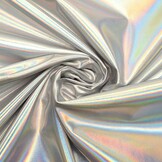 Lamé Holografisch Neon Silber
