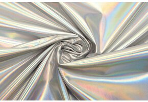 Lamé Holografisch Neon Silber