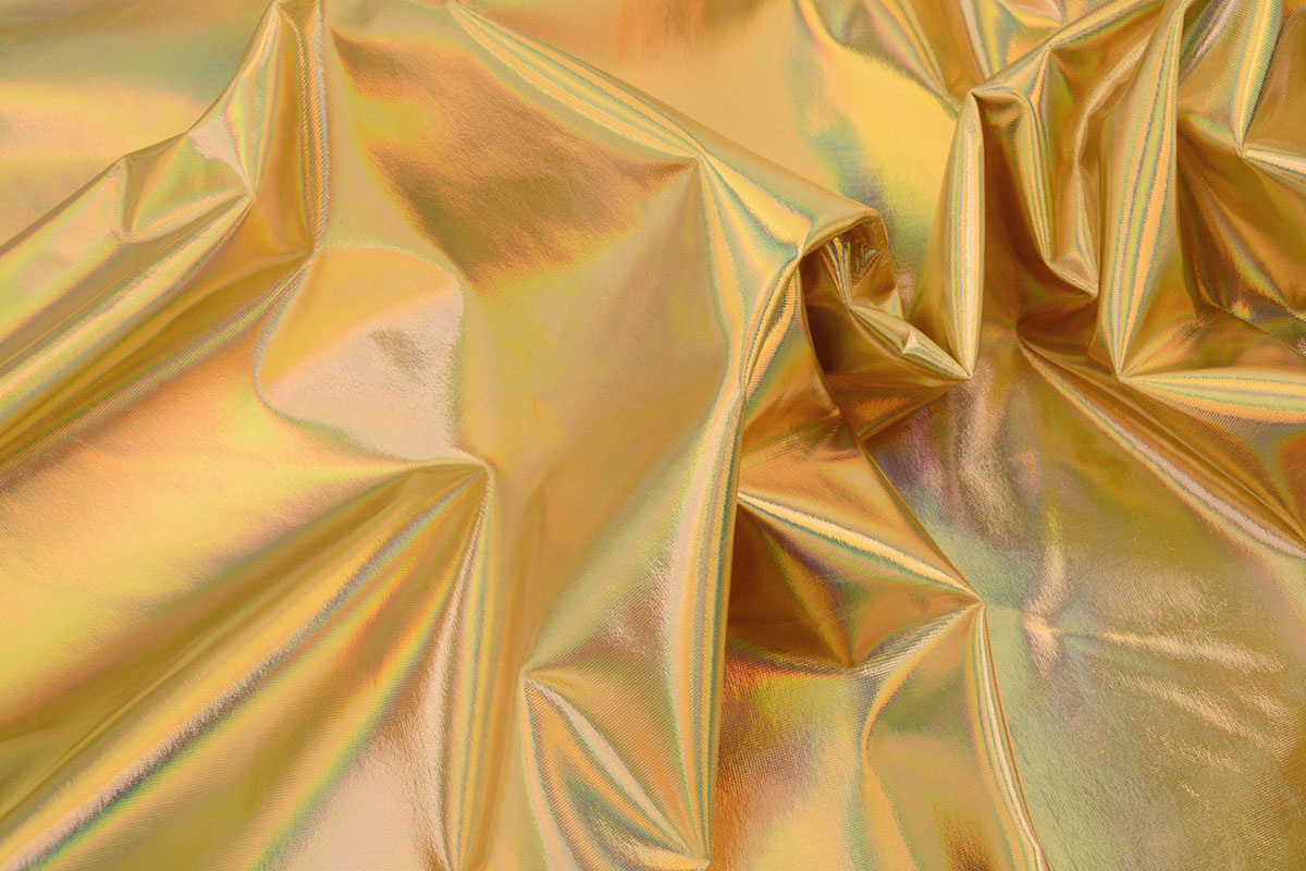 Lamé Holografisch Neon Goud