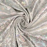 Lamé Holographic Cosmos Silver