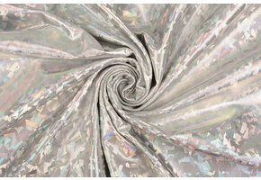 Lamé Holographic Cosmos Silver