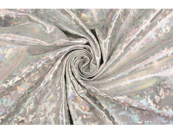 Lamé Holografisch Kosmos Silber
