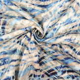 Digital Stretch Cotton Wave Diffused Blue