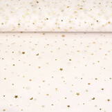 Fine Tulle White Stars Gold