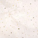 Feiner Tull Weiß Stern Gold