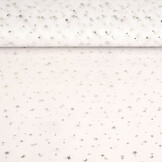Fine Tulle White Stars Silver