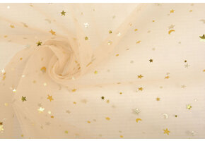 Fine Tulle Almond Stars Gold