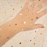 Fine Tulle Almond Stars Gold