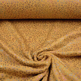 Sweatstoff Alpenfleece Cheetah Drops Foil Ockergelb Melange