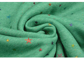 Jogging Alpenfleece Star Drops Foil Green Melange