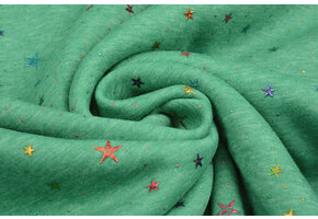 Jogging Alpenfleece Star Drops Foil Groen Melange