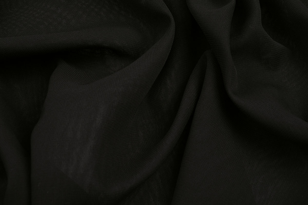 100% Voile Schwarz