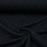 Knitted Jacquard Flowers Navy-Black