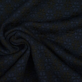 Knitted Jacquard Flowers Navy-Black