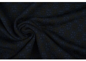 Gestrickt Jacquard Blumen Marine-Schwarz