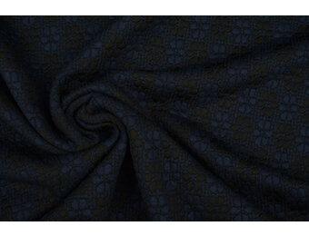 Gestrickt Jacquard Blumen Marine-Schwarz