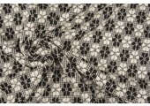 Gestrickt Jacquard Blumen Weiß-Schwarz