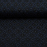 Knitted Jacquard Checkered Navy-Black
