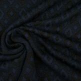 Knitted Jacquard Checkered Navy-Black