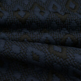 Gebreid Jacquard  Ruit Marine-Zwart